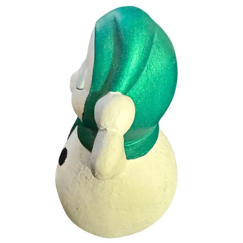 Vintage Ceramic Snowman Figurine Green Scarf Winter Christmas Decor‎ 4